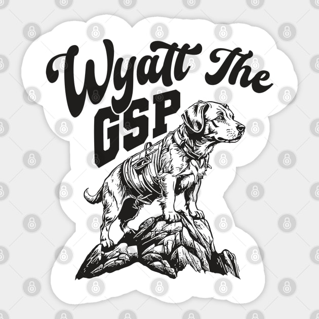 Wyatt The Gsp Sticker by Mandegraph